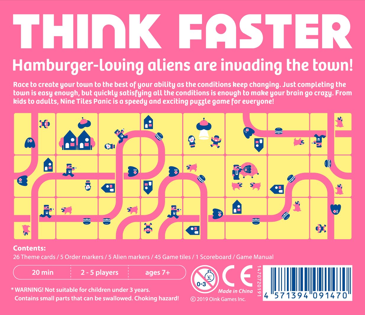 Oink Games Nine Tiles Panic compact components ideal for travel.