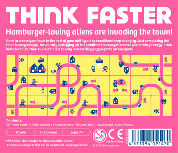 Oink Games Nine Tiles Panic compact components ideal for travel.