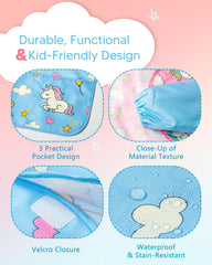 Oiomniv art smock lightweight and breathable for active kids