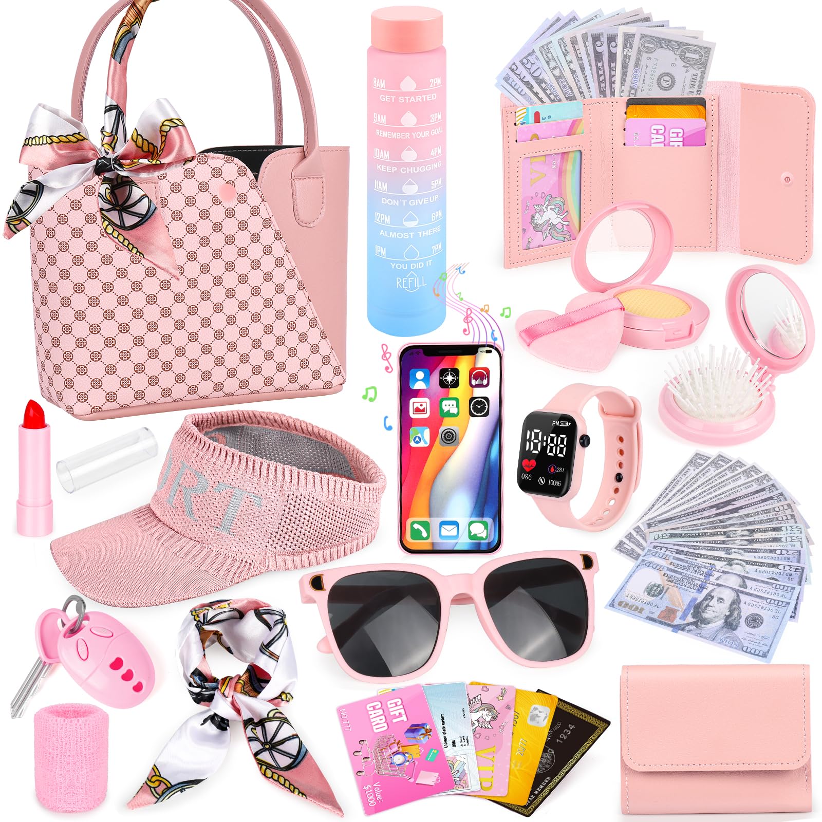 Oisacirg Play Purse Set tote handbag keeps kids' essentials neatly stored.