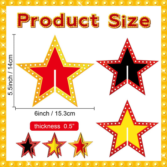 Oitnlaughter 3D star table sign adds depth and a red carpet vibe to any party.