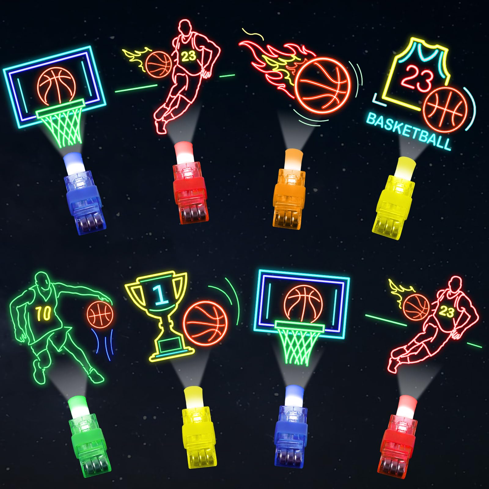 Oitnlaughter basketball LED finger light design 1 glows for party favors and kid fun