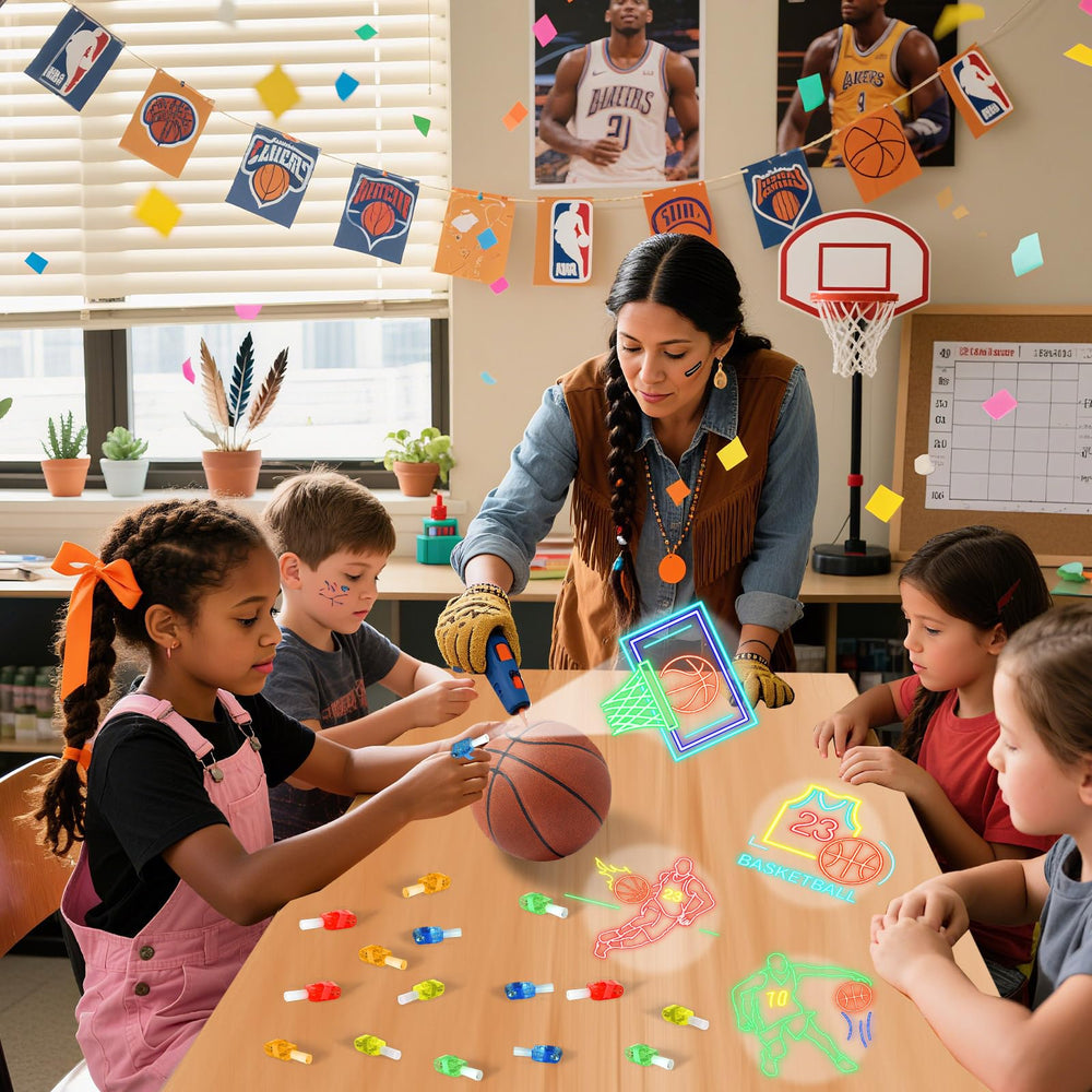 Oitnlaughter basketball LED finger light design 5 creates glowing moments during group activities