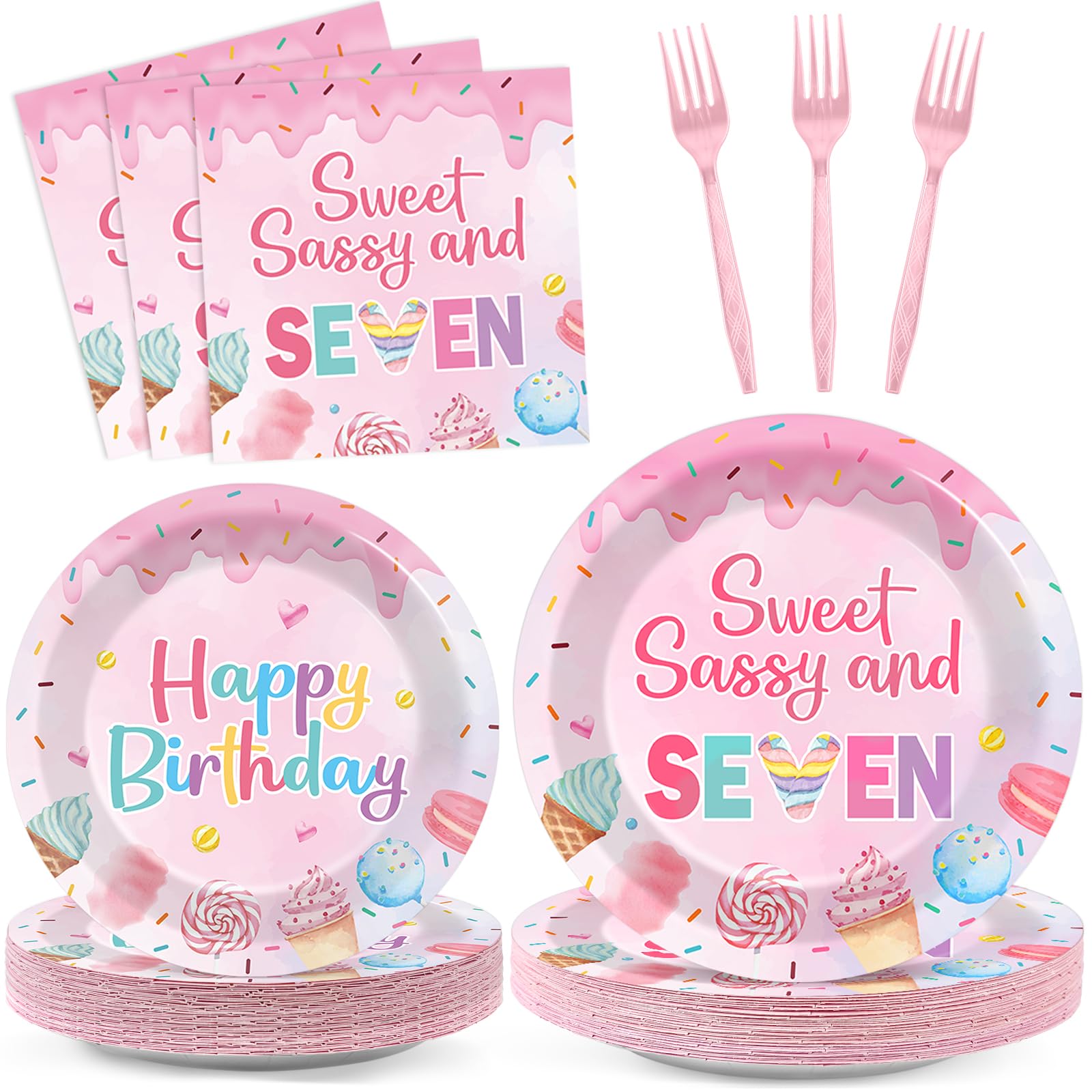 Oitnlaughter 9-inch donut plates for kids' party serving.
