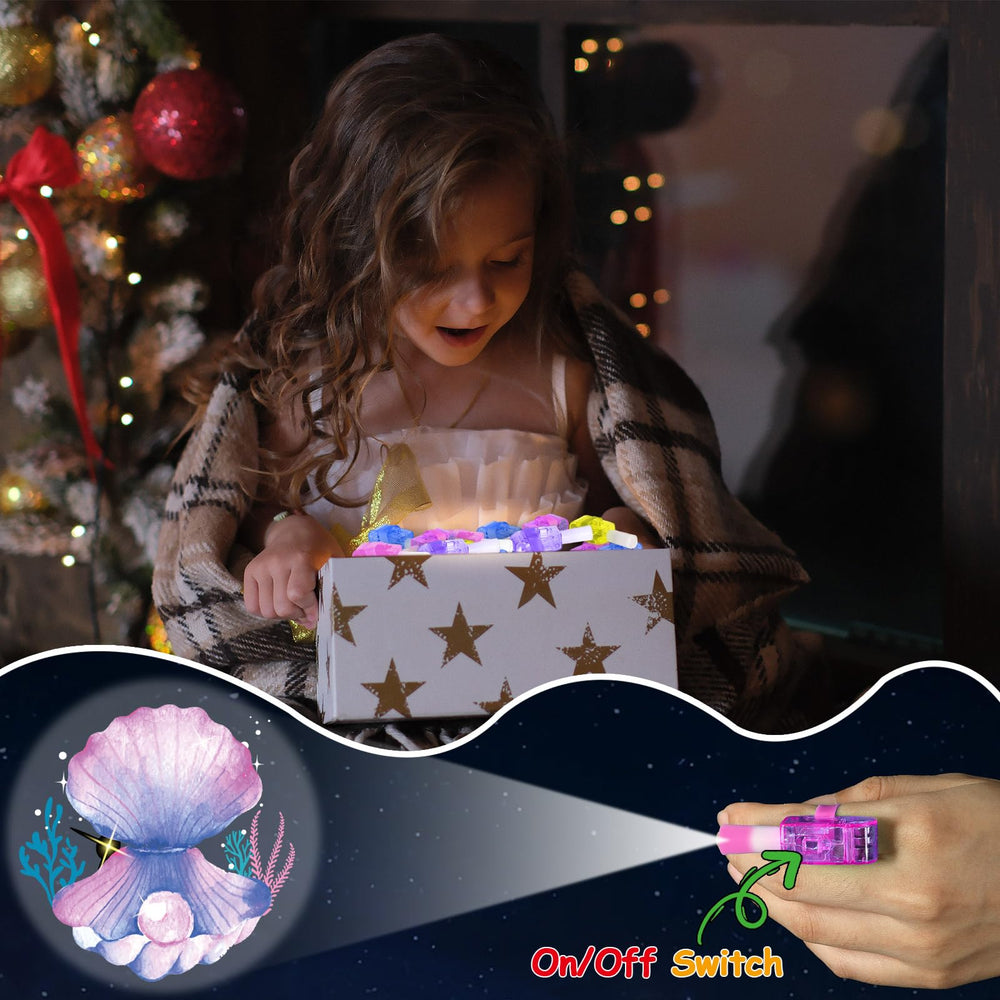 Oitnlaughter Mermaid LED finger light pattern 4 energizes classroom rewards with glow
