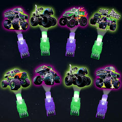 Oitnlaughter Monster Truck LED finger light green design, ideal party glow for kids.
