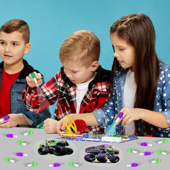 Oitnlaughter Monster Truck LED finger light green design, safe durable plastic for kids and adults.