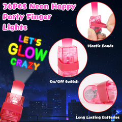 Oitnlaughter neon finger light bulk pack ideal for large celebrations.