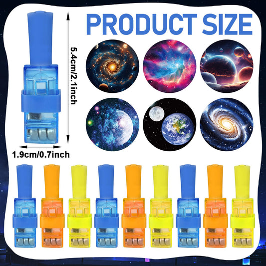 Oitnlaughter space finger lights with nebula glow create magical glow-in-the-dark moments at celebrations.