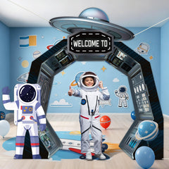 Oitnlaughter spacecraft-control-panel details accent the futuristic backdrop