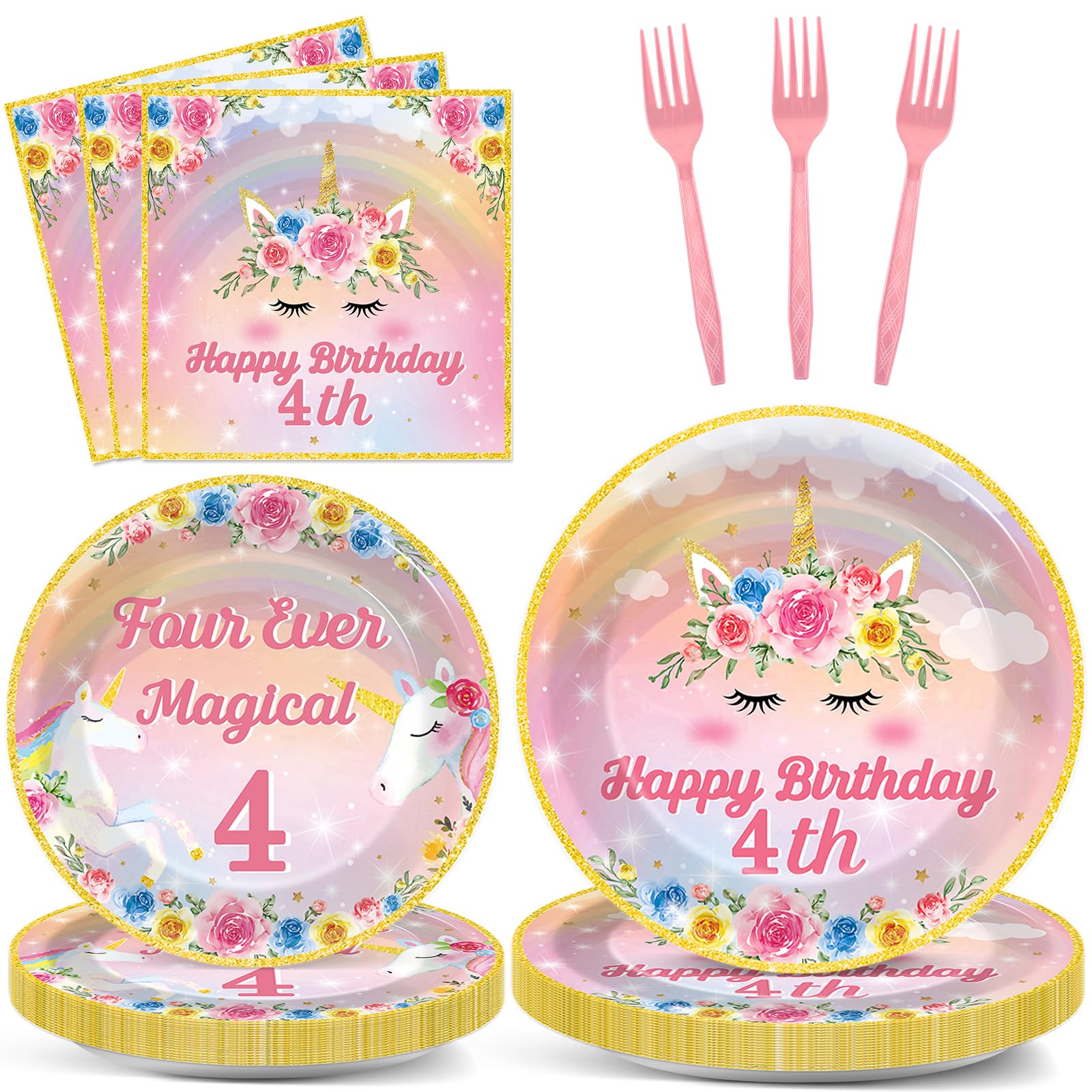 Oitnlaughter unicorn plates 9-inch showcase festive design for quick kid-friendly dining