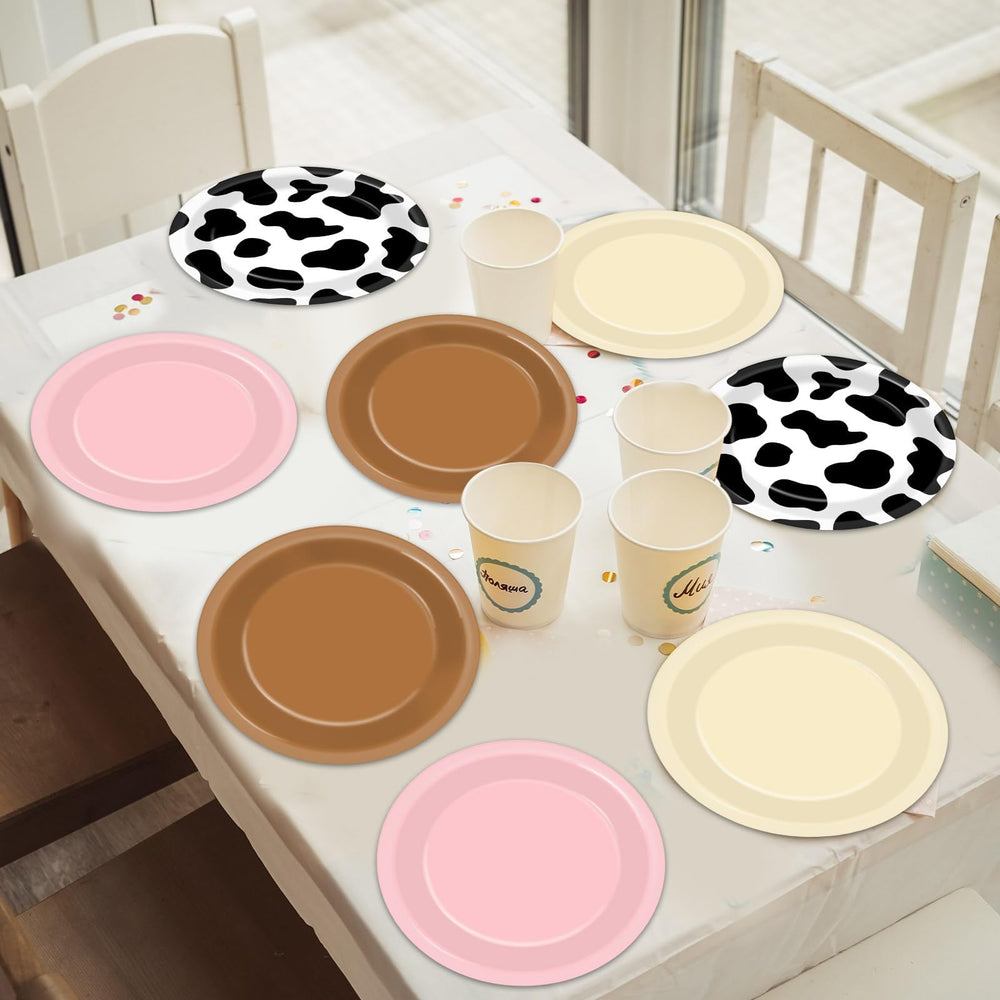 Oitnlaughter plates suitable for baby showers and birthday parties with Western flair