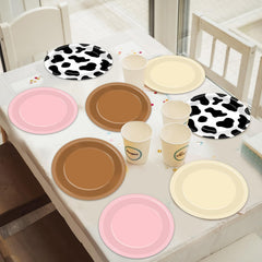 Oitnlaughter plates suitable for baby showers and birthday parties with Western flair