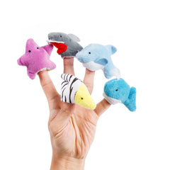 Oiuros dolphin finger puppet enhances ocean-themed tales and imagination