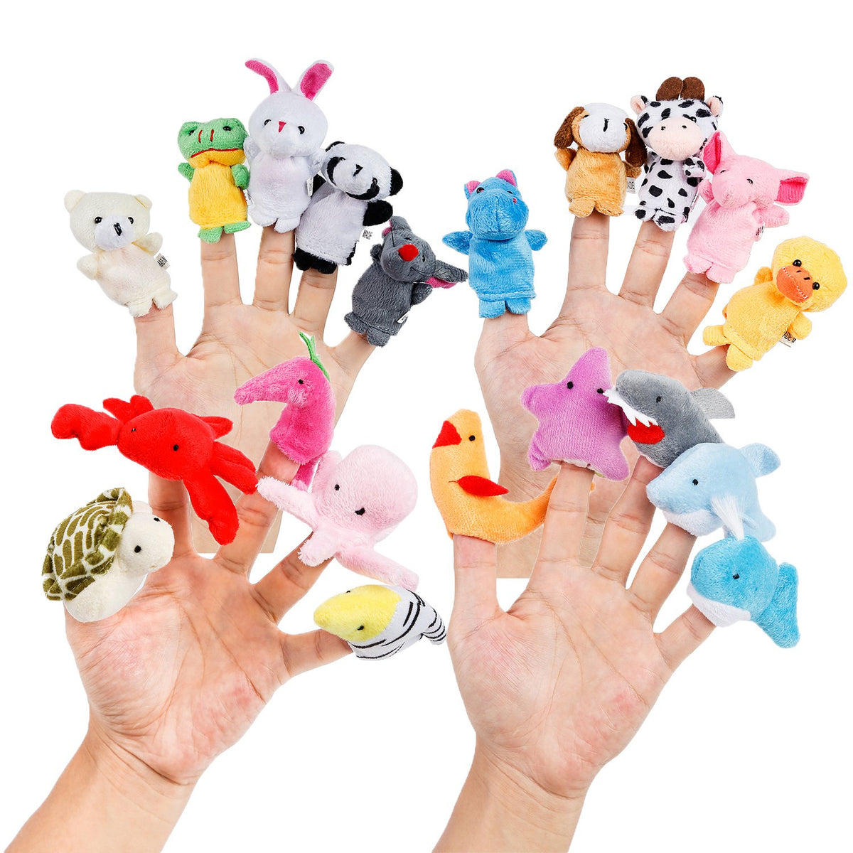 Oiuros hippo finger puppet for imaginative storytelling and gentle play