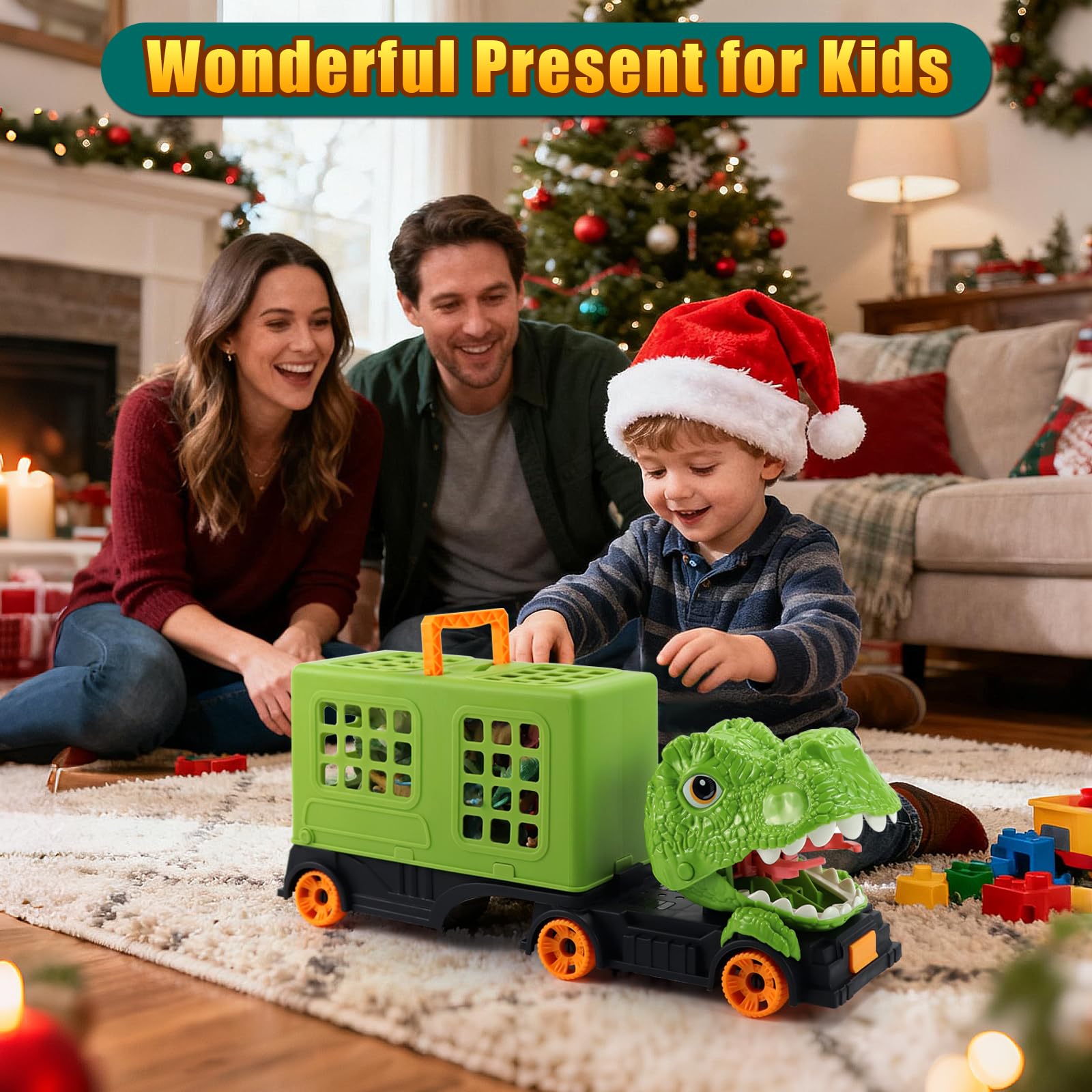 Oiuros dinosaur truck gift pack for birthdays and celebrations.