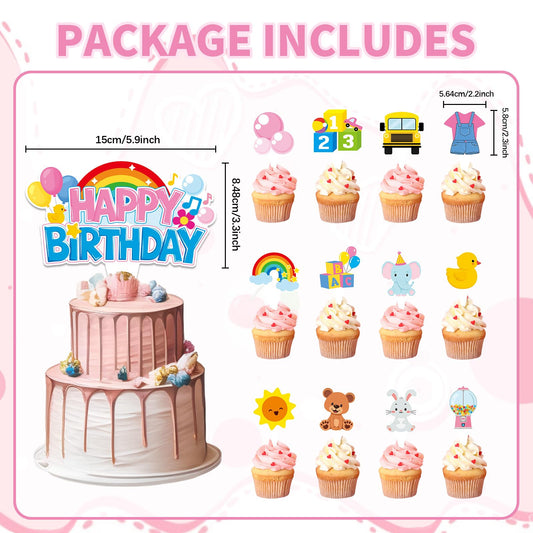 ojustbeok cupcake toppers featuring alphabet blocks add colorful flair to desserts and tables