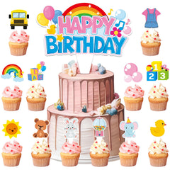 ojustbeok cupcake toppers with overalls design add playful charm to cupcakes for parties