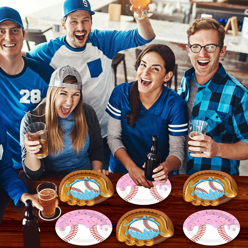 Ojustbeok durability of thick paper on baseball ice cream drip plates