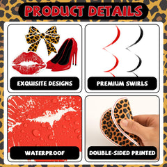OjustBeOk cheetah cherry pattern cards provide stylish backdrop accents.