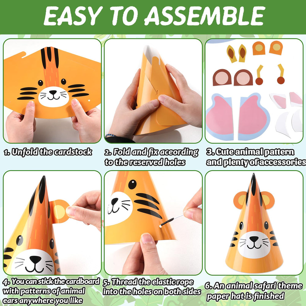 ojustbeok giraffe pattern hat adds whimsy for kids jungle parties and crafts.
