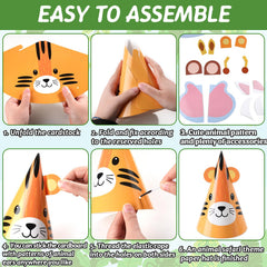 ojustbeok giraffe pattern hat adds whimsy for kids jungle parties and crafts.