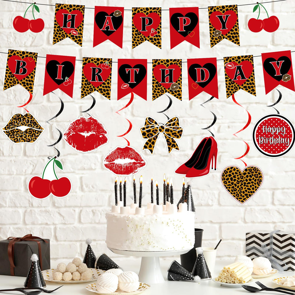 OjustBeOk leopard-cherry detail decor brightens party spaces for photos and mingling.