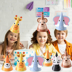ojustbeok lion pattern hat stands out as a vibrant party accent.