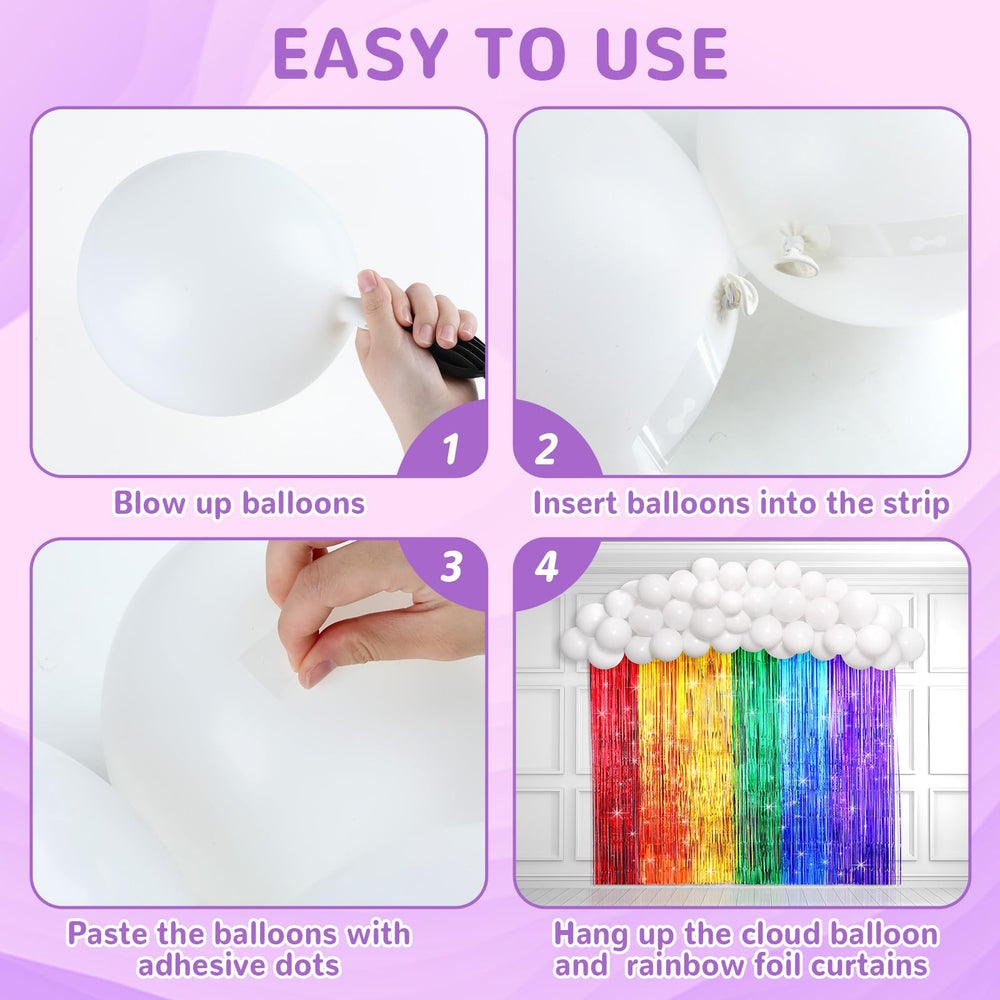 ojustbeok white balloons 60pcs provide clean party aesthetic