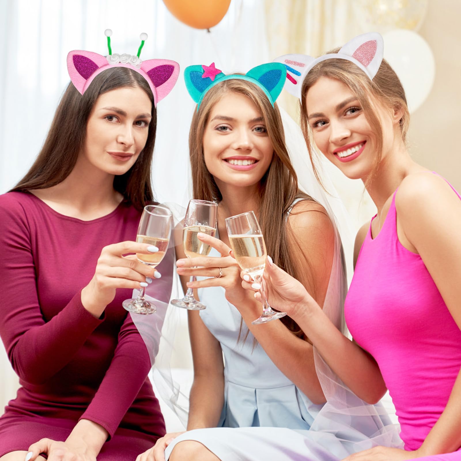 OJYUDD cat ears headband plush style F, ideal stage prop