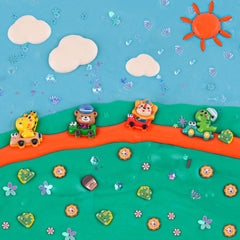 Okaybee Easter butter slime apricot jar provides soft texture for calm play.