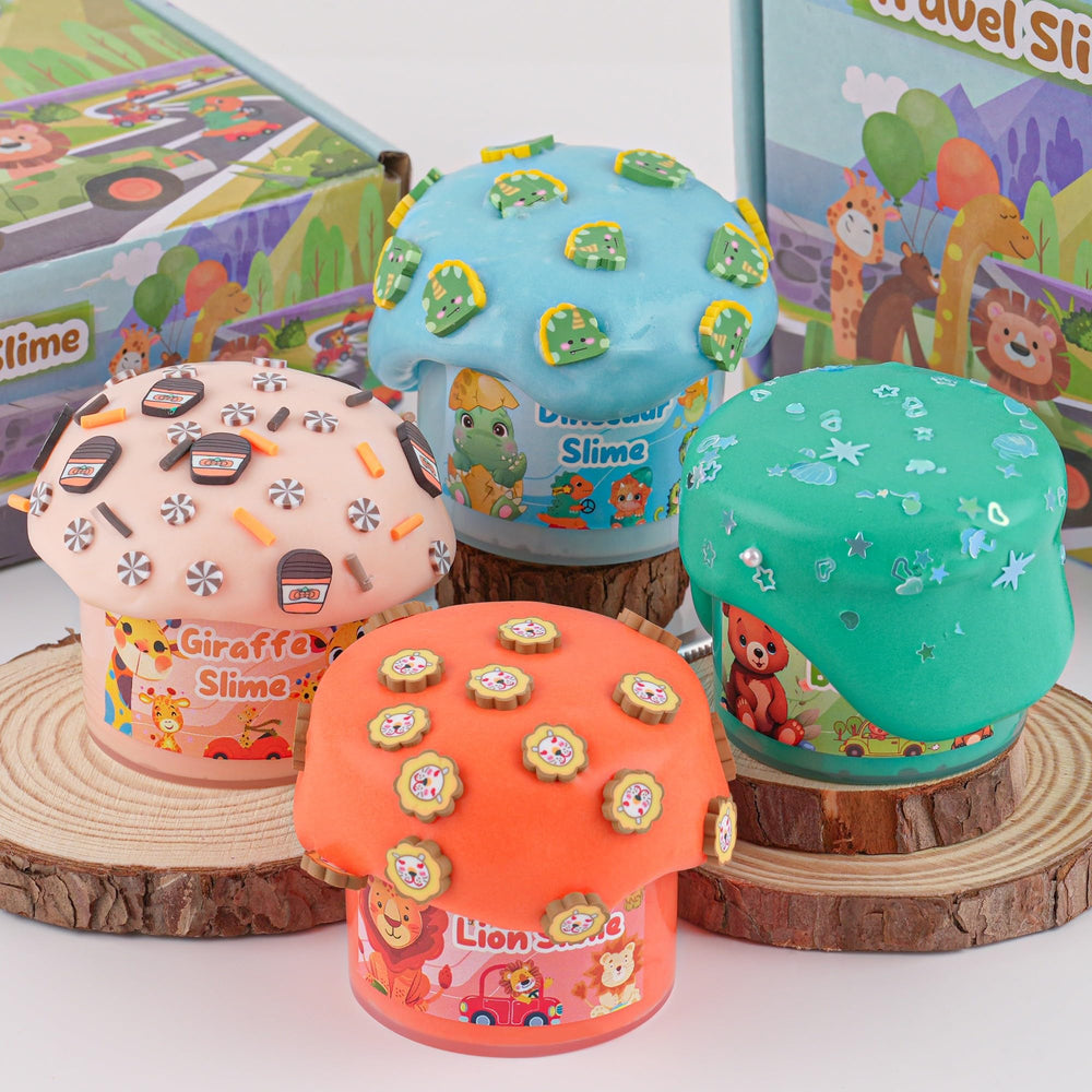Okaybee lion charm slime inspires adventurous tactile sensory fun.
