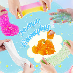 Okaybee blue foam slime—airy foam texture for relaxing squeezes