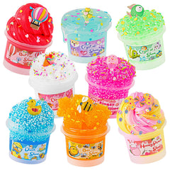 Okaybee dual-color butter slime with soft, stretchy texture for creative play