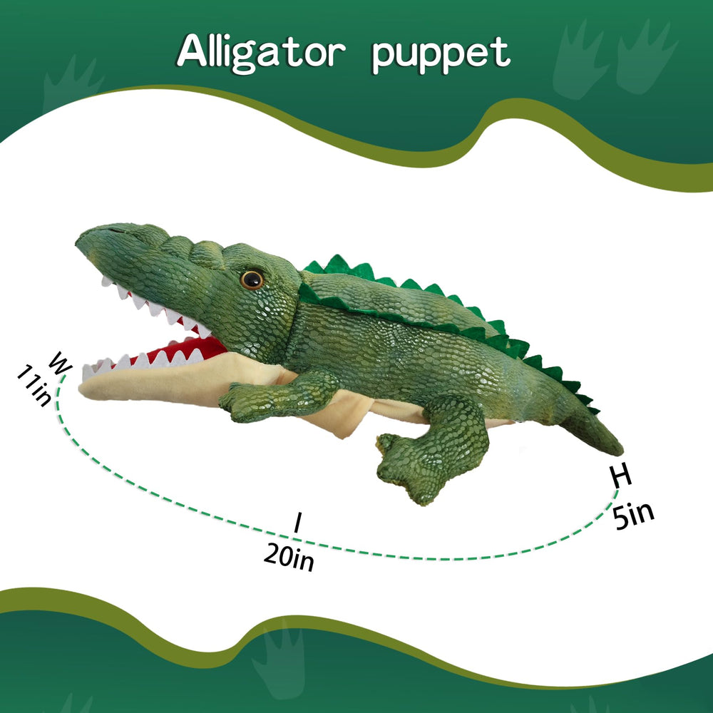 Okegztoa alligator hand puppet scales close-up ideal for role-play