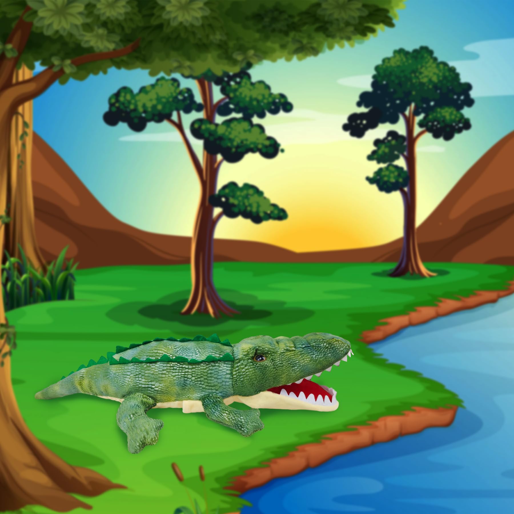 Okegztoa frog hand puppet eyes shine for lively classroom storytelling