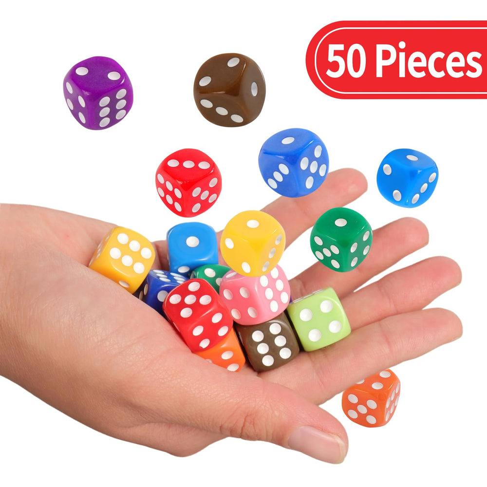 Okehlotos classroom dice design improves readability with bright colors.