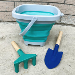 OKGD metal rake and hardwood handle aids gentle garden and sand play