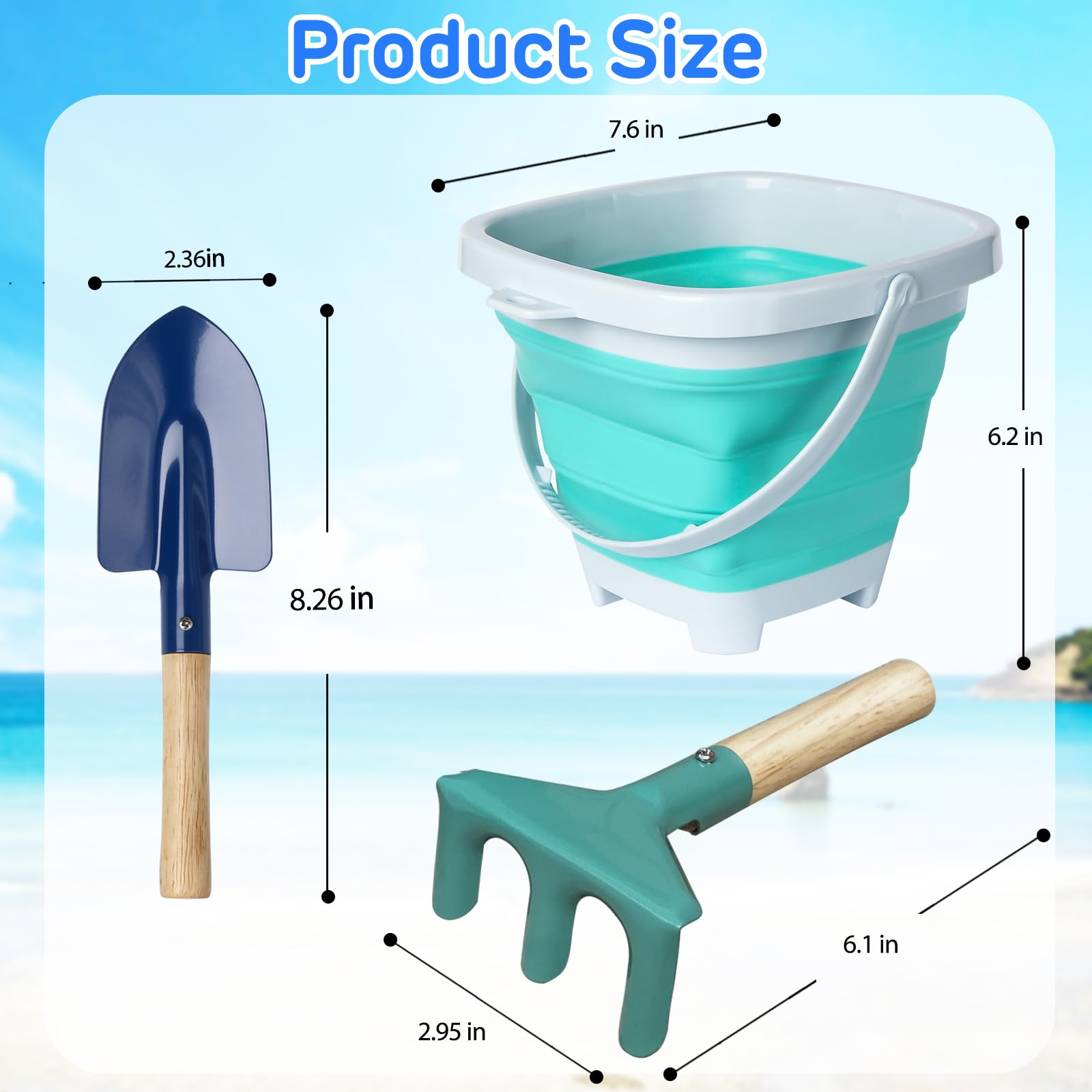 OKGD metal shovel with hardwood handle for safe digging near the water