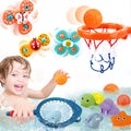 OKGIUGN bath toys set with basketball hoop, ideal for cooperative bath play