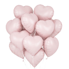 O-Kinee baby pink heart balloons 18-inch 12-pack for celebrations