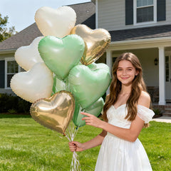 O-Kinee 18-inch foil heart balloons provide a radiant party focal point
