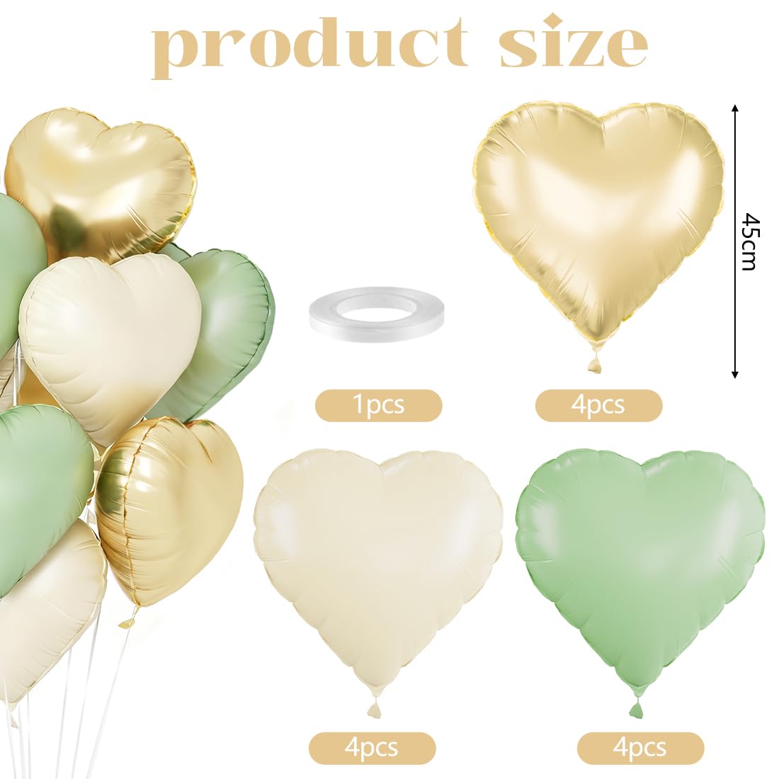 O-Kinee gold heart balloons add luxe shine to celebrations and photo backdrops