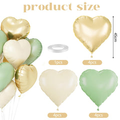 O-Kinee gold heart balloons add luxe shine to celebrations and photo backdrops