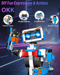 okk STEM Robot expressive-eyes add personality and creative design.