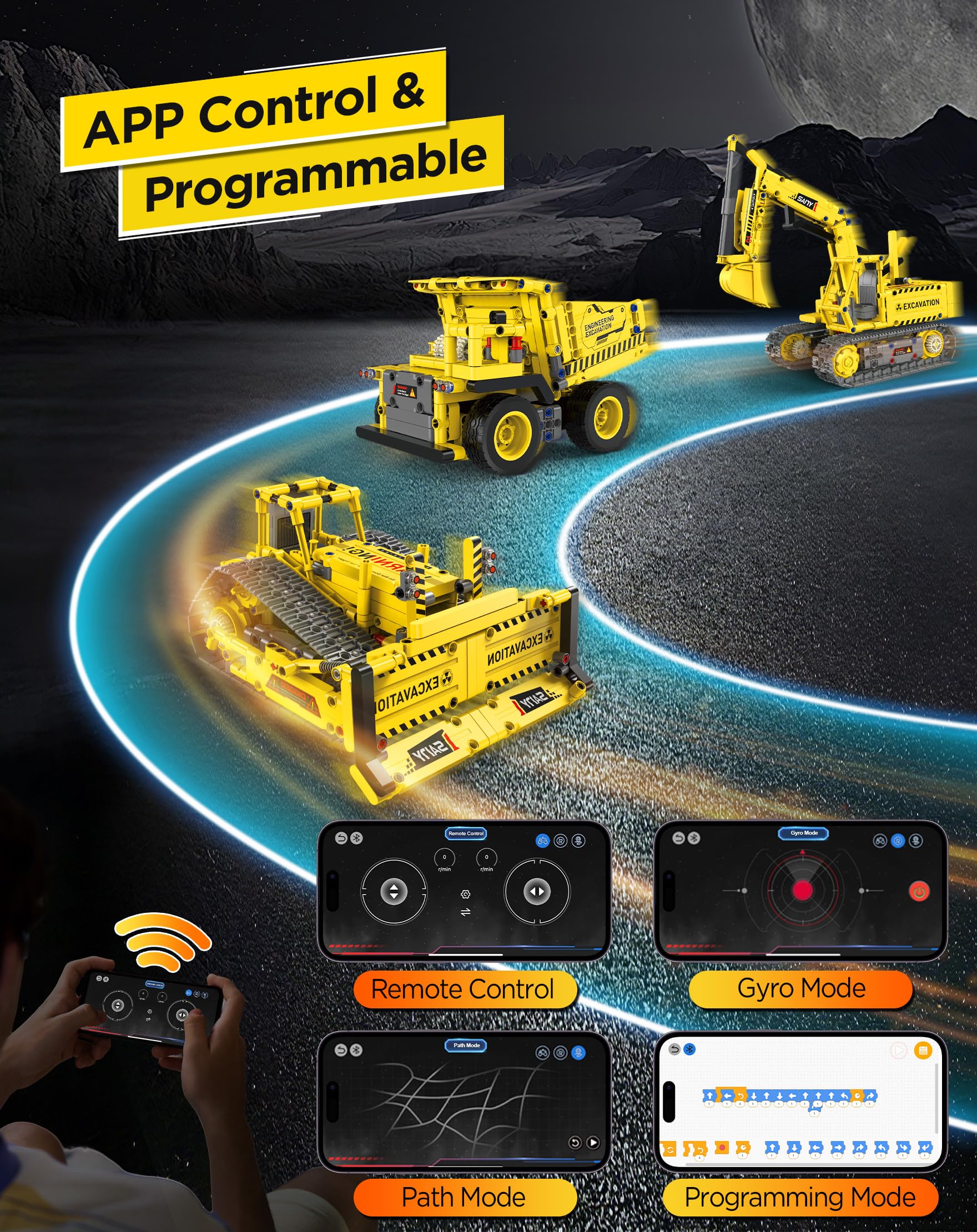 okk STEM robot mining vehicle model for active movement