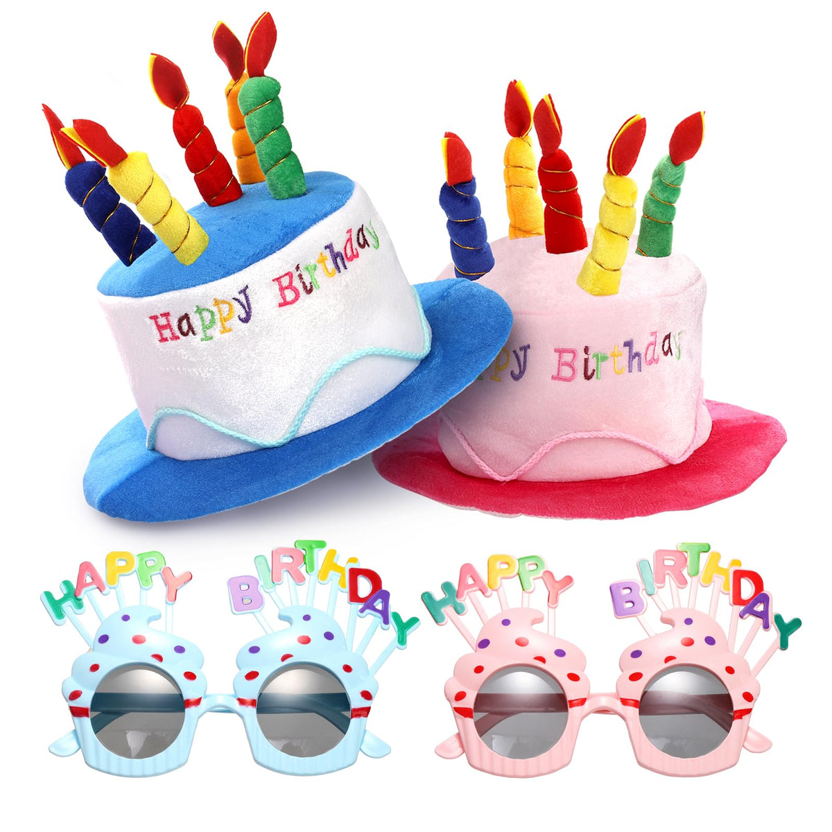 Okllen plush cake hats for adults add a festive focal point to birthday celebrations