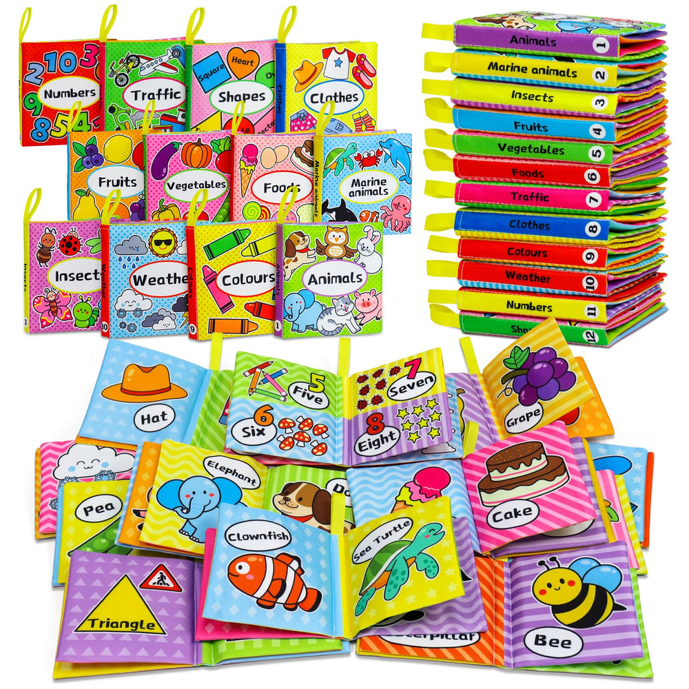 OKOOKO soft baby books animals theme stimulate tactile exploration and early learning through vivid patterns.