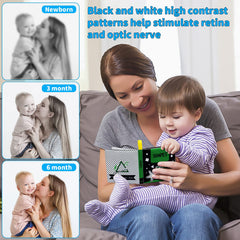 OKOOKO soft baby books: farm animals encourage curiosity through bold patterns and crinkle pages.
