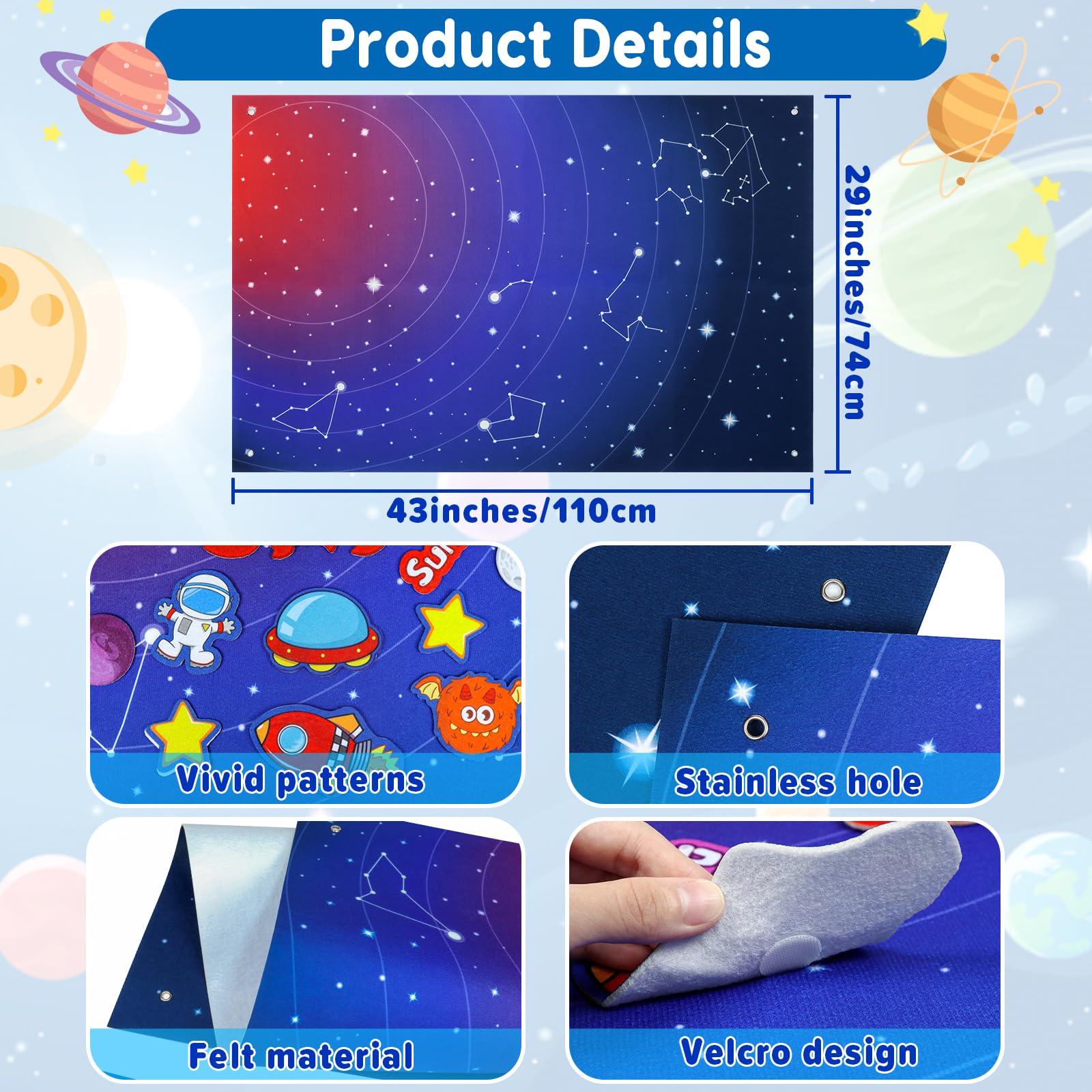 OKOOKO solar system board planets piece for hands-on learning during space adventures